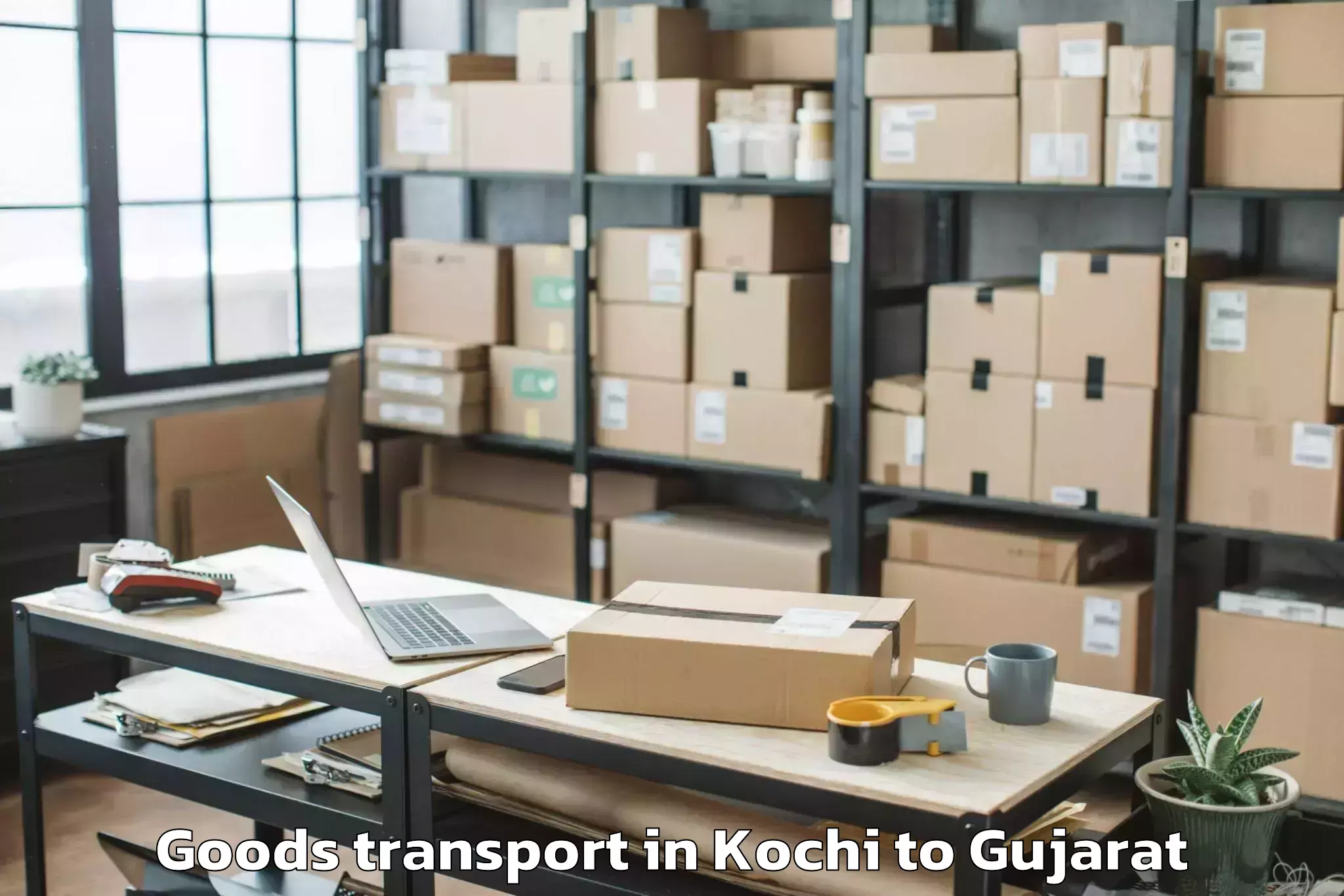 Book Kochi to Kotda Sangani Goods Transport